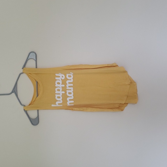 Grayson Threads Tops - Grayson Threads yellow tank top with the saying Happy Mama on it